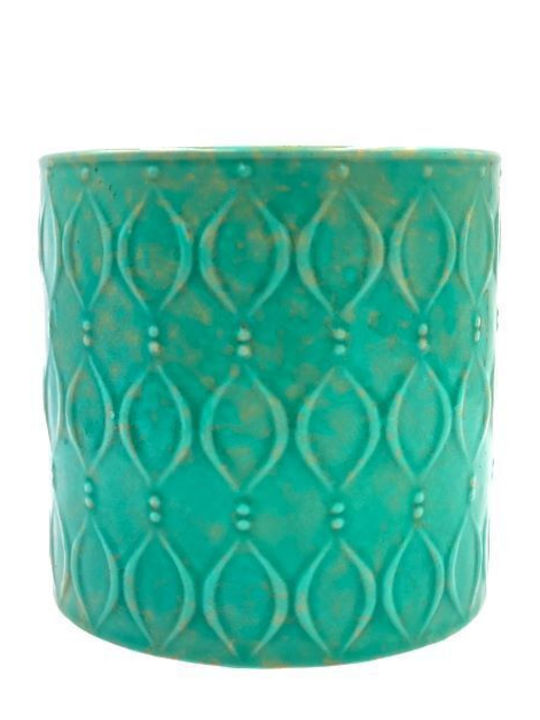 Ghiveci Ceramică Turcoaz 14x14x13εκ.