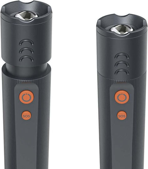 HAMA Rechargeable LED Flash Light IP44 with Maximum Brightness 1200 Lumen