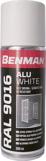 Benman Спрей Боядисване Aluminium Бял RAL 9016 200мл