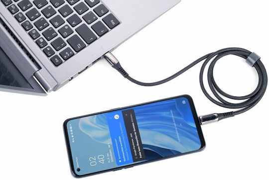 Troika Regular Cablu USB la Type-C cu mai multe porturi Negru 1m (CBL10)