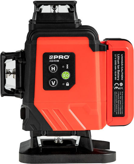 Profindustry PRO-AQ4DG Γραμμικό Αλφάδι Laser Πράσινης Δέσμης με Εύρος Εργασίας 30m