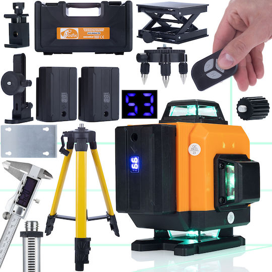 Rosfix Γραμμικό Αλφάδι Laser Πράσινης Δέσμης 3.7V
