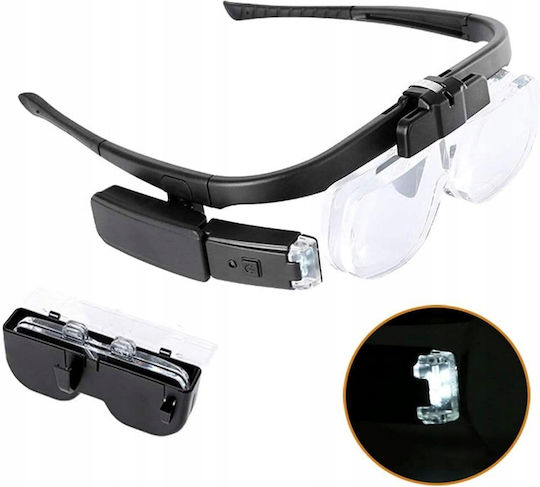Led Optiview 6in1 – Vergrößerungsschutzbrillen Beleuchtung Usb 1,5x–4,5x Glaserset Präzisionsarbeit Diy