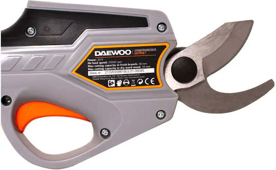 Daewoo Pruning Shears Battery Solo with Maximum Cutting Diameter 28mm