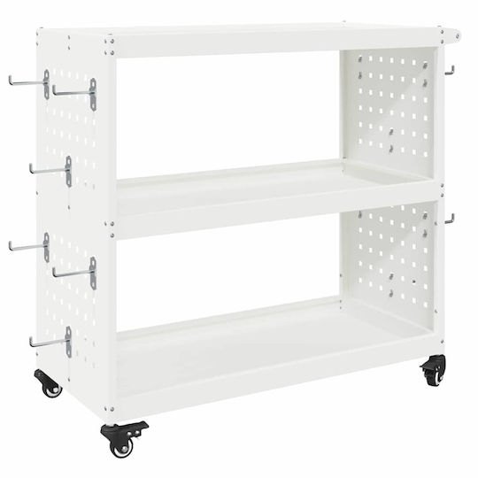 vidaXL Metallisch Werkzeugkiste B75xT35xH73cm