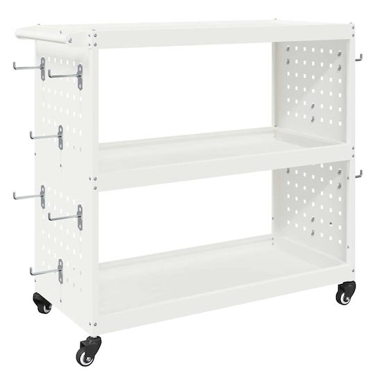 vidaXL Metallisch Werkzeugkiste B75xT35xH73cm