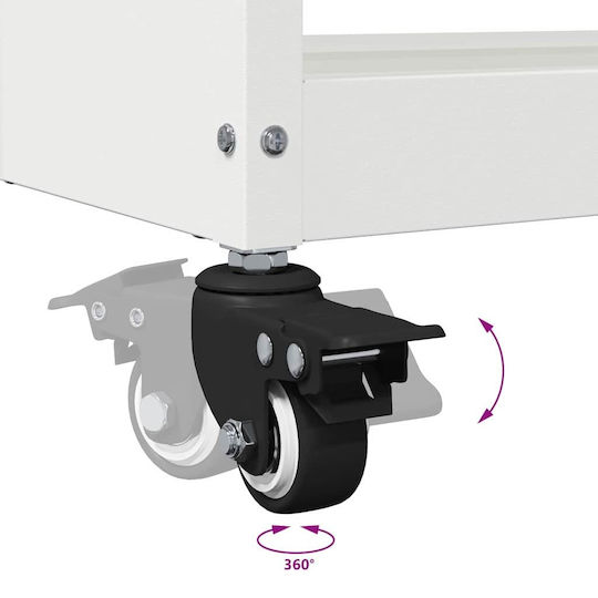vidaXL Metallisch Werkzeugkiste B75xT35xH73cm