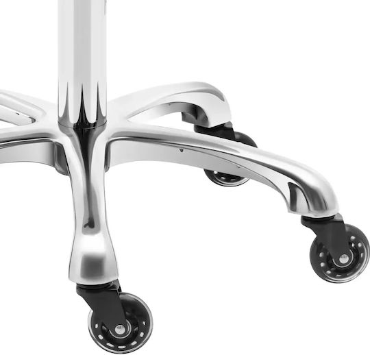 York Light Gray Saddle Stool Wheels Cosmetic Stool Supports Up To 150 Kg