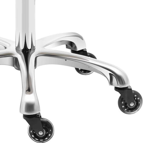 Beige Saddle Stool Cosmetic Stool On Wheels York Up To 150 Kg