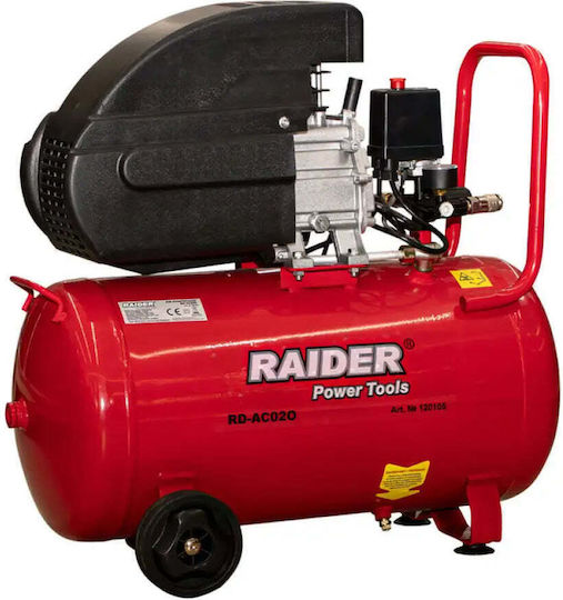 Raider RD-AC02 Single-Phase Air Compressors with Power 2hp and Airtank 50lt 120105