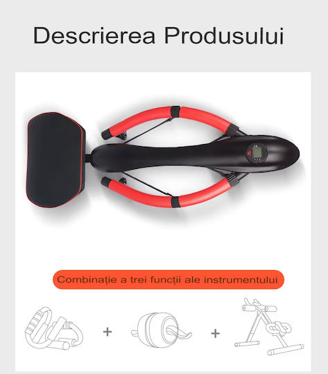 Arvada Dragonfly Fit Ld/tf-01 Echipament Fitness – Echipament Versatil Complet pentru Antrenamentul Forței Abdomenului și Nucleului Ideal pentru Acasă Sală Birou Roșu