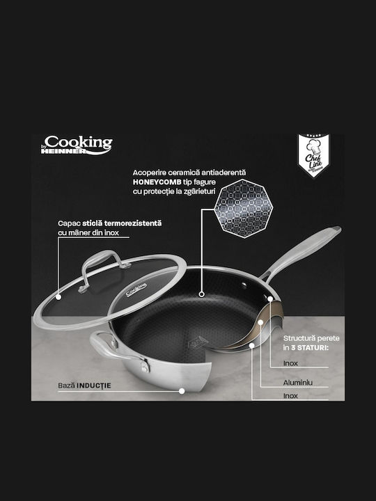 Heinner Titanium3 Τηγάνι από Αλουμίνιο Με Καπάκι