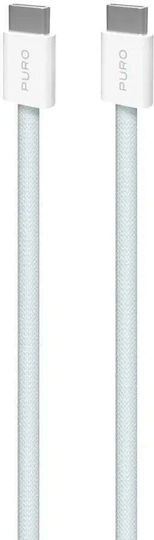 Puro USB 2.0 Cable USB-C male - USB-C 60W PD Μπλε 1.5m
