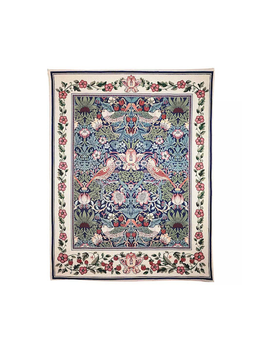 Signare Wall Tapestry 109x139cm – William Morris Strawberry Thief Blue