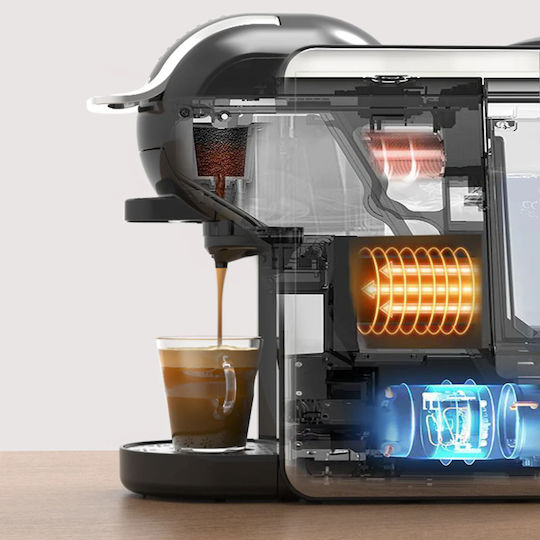 Voltz Καφετιέρα για Κάψουλες Nespresso Πίεσης 19bar Γκρι