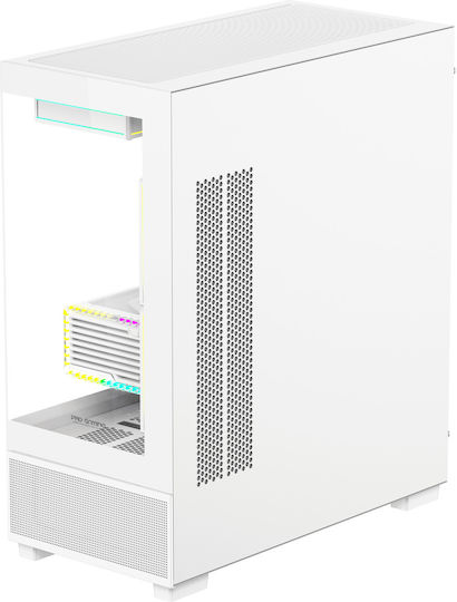 ProGaming Kian Gaming Middle Tower Carcasă Calculator cu Fereastră Laterală și Iluminare ARGB Alb
