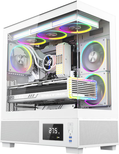 ProGaming Kian Gaming Middle Tower Carcasă Calculator cu Fereastră Laterală și Iluminare ARGB Alb