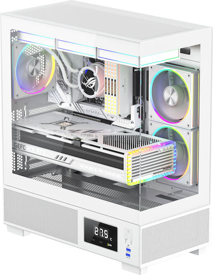 ProGaming Kian Gaming Middle Tower Carcasă Calculator cu Fereastră Laterală și Iluminare ARGB Alb