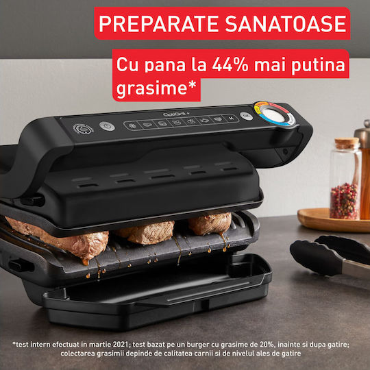 Tefal OptiGrill+ Τοστιέρα για 2 Τοστ 2000W Μαύρη