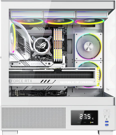 ProGaming Kian Gaming Middle Tower Carcasă Calculator cu Fereastră Laterală și Iluminare ARGB Alb
