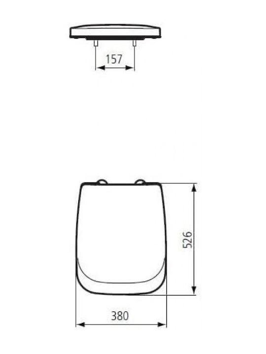 Ideal Standard Plastic Toilet Seat White Conca 52.6cm