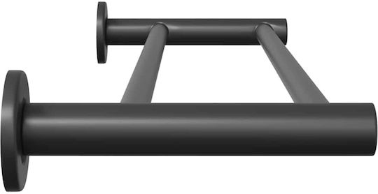 vidaXL Regal-Einheit Badezimmer Einzel Wandmontage Schrauben ​61x14.5cm Inox Schwarz