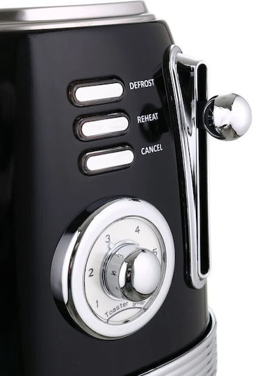 Laretti Prăjitor de pâine 2 sloturi 850W Negru