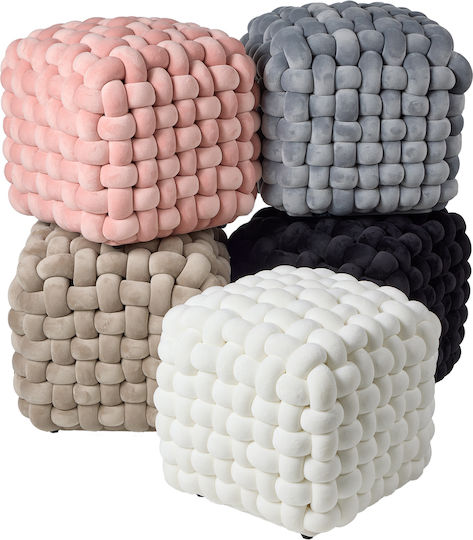 Bean Bag Stool Poof 2271 Black 43x43x40cm