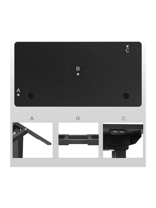Songmics Office Desk Surface made of Particleboard Black 120x60x1.8cm LDB001B02V1 1pcs