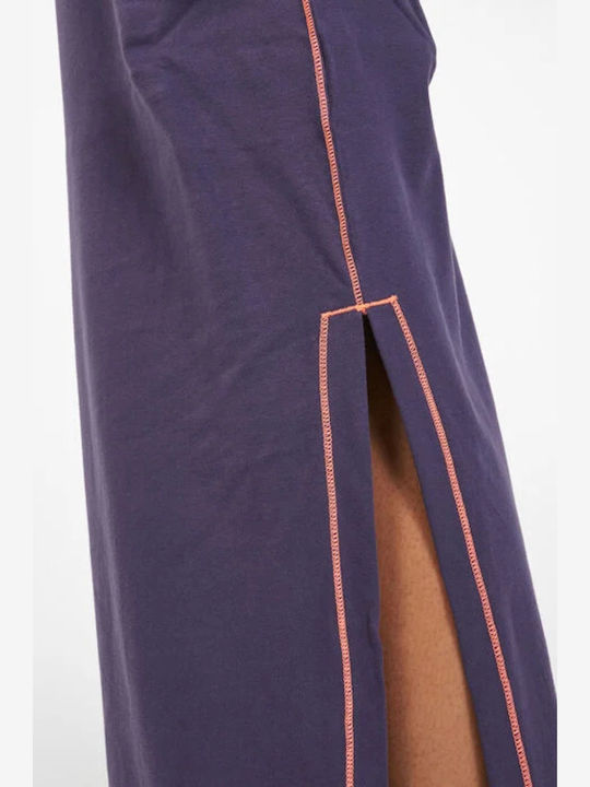 Sportswear Icon Clash Rochie Maxi Sport De Vară Pentru Femei Mâneca Scurtă Dark Raisin