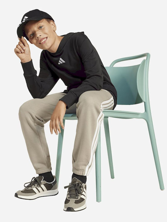 Kids Sweatshirt with Hood and Pockets Black Essentials