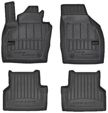 Frogum Set of Front and Rear Mats 4pcs Tray Type for Audi Q3 2011-2018 Black