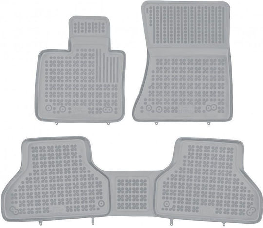 Rezaw Plast Set of Front and Rear Mats 3pcs Tray Type for BMW X5 / X6 2007+ Gray