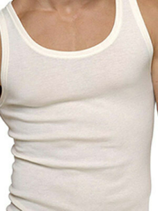 Men's Undershirt Sleeveless in White Color