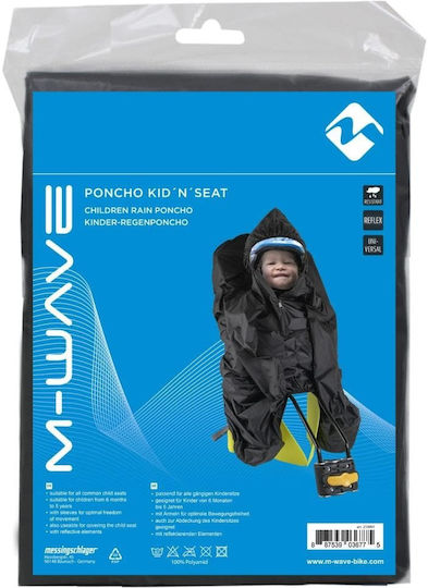 M-wave Детско Водоустойчиво Poncho Kid`n´seat Столче За Велосипед 259891 Черно