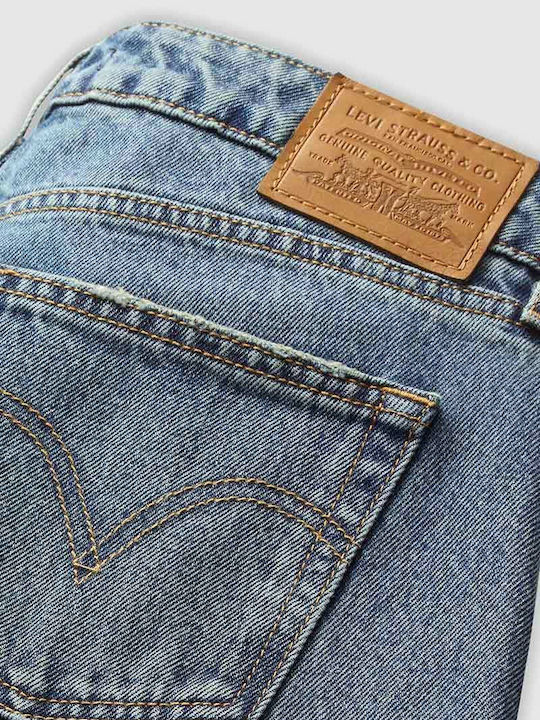 Low Waist Women's Jean Trousers in Loose Fit Medium Wash