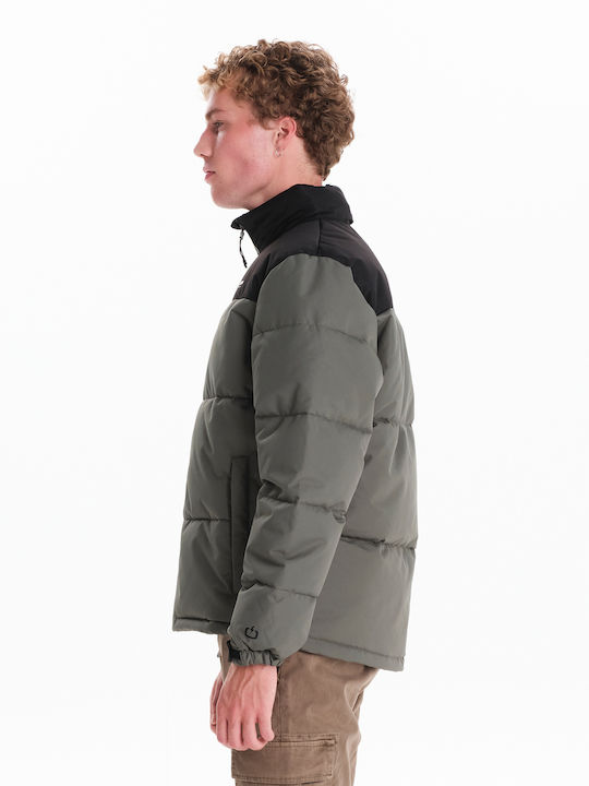 Geci Barbati Puffer Waterproof și cu Protecție împotriva Vântului Verzi