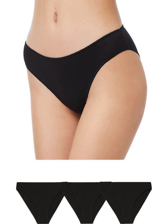 Βαμβακερά Γυναικεία Brazil 3Pack Μαύρο