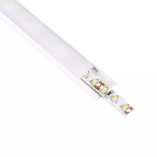 GloboStar Aluminum Profile for LED Strip with Opal Cover 100x1.7x0.5cm