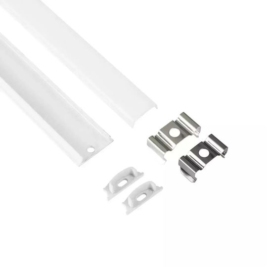 GloboStar Aluminum Profile for LED Strip with Opal Cover 100x1.7x0.5cm
