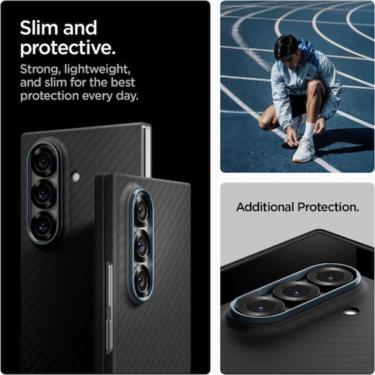Spigen Airskin Umschlag Rückseite Aramid Fiber 0.3mm Schwarz (Galaxy Z Fold7)