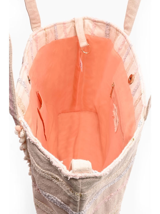 Women's Bag Tote Handbag Pink Gold