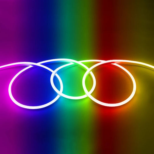 GloboStar Waterproof LED Strip 220V RGB Light 1m Neon Flex