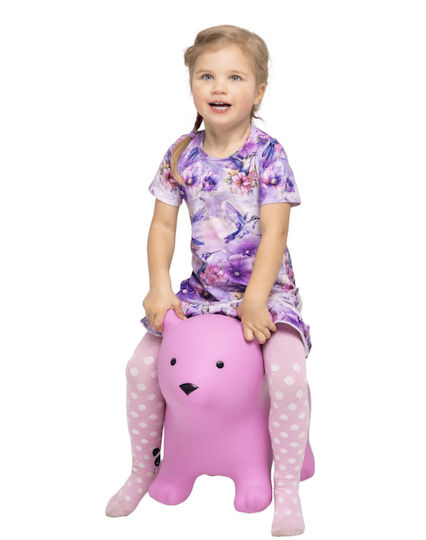 Jumpy Inflatable Animals Pink Bear