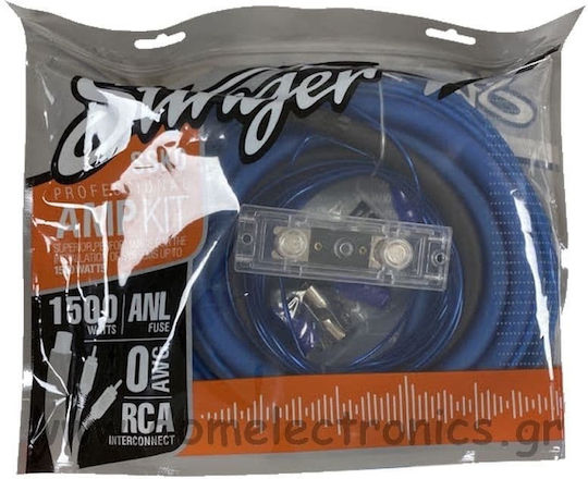 Stinger Ssk0-anl Complete 0 Gauge Amplifier Wiring Kit Car 2 Channel 1500 Watt