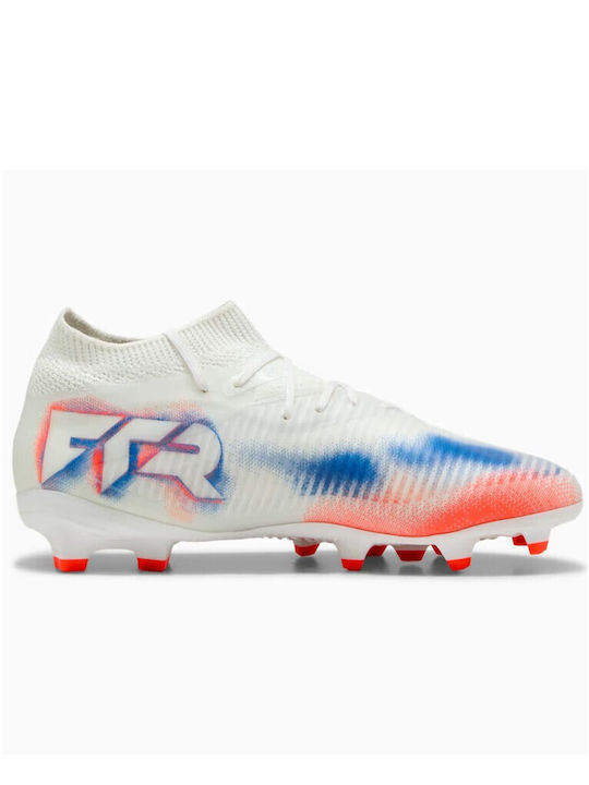 PUMA Future 8 Pro Ποδοσφαιρικά Παπούτσια με Τάπες Λευκά