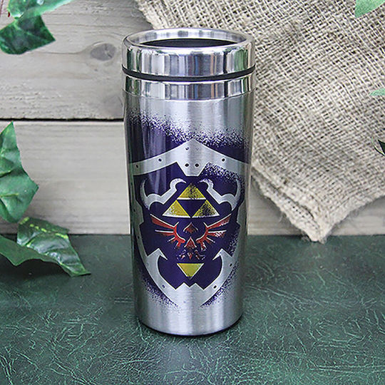 Paladone Zelda - Link's Travel Mug Glass Thermos Stainless Steel 500ml Multicolour