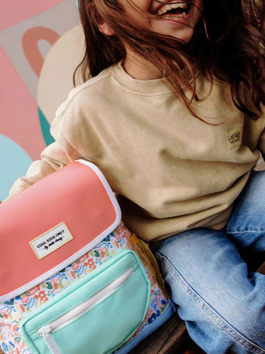 Hello Hossy Kindergarten Backpack School Bag with Water Bottle Holder Multicolour 26 x 9 x 31cm