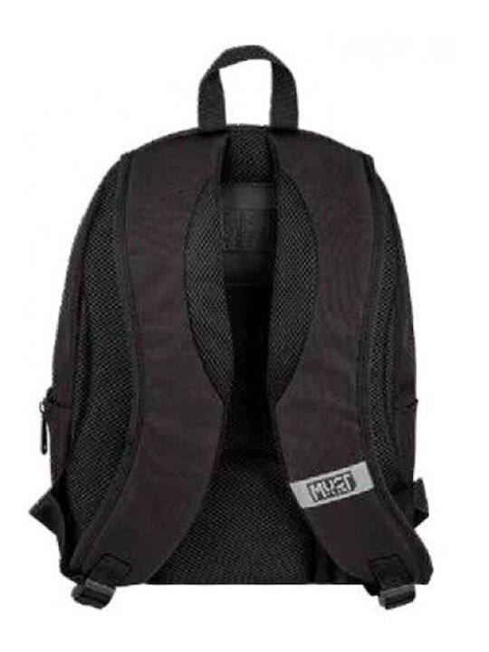 Must Team Monochrome Double School Bag Backpack Black 25Liters