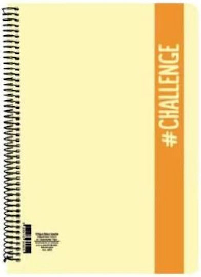 A&G Paper Spirala Caiet Cu dungi B5 120 Foi 4 Subiecte Challenge Albastru deschis 1buc